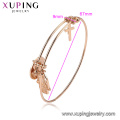 51863 Wholesale gold plated cross shape bangle religion design jesus adjustable bangle